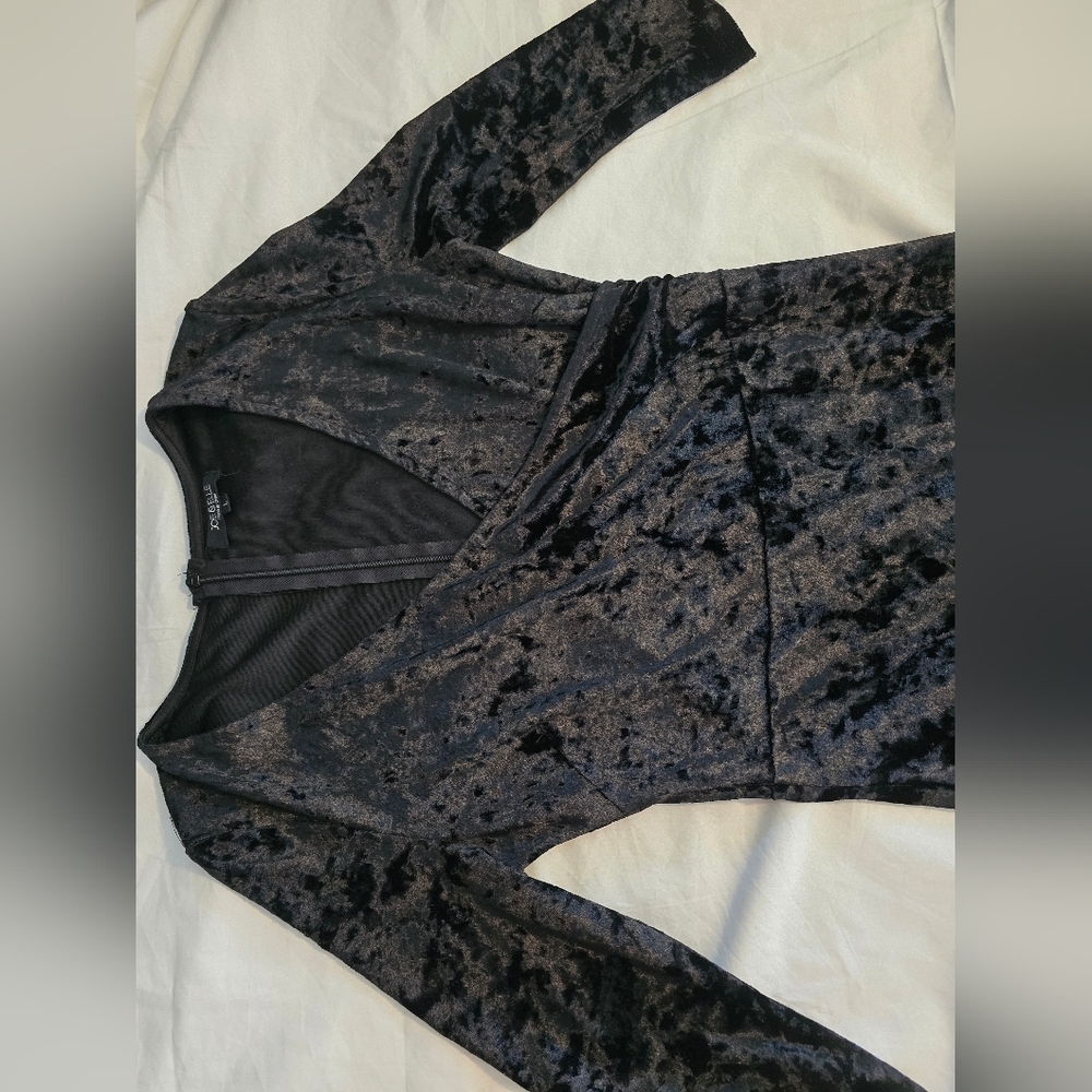 Joe and Elle Womens Dress large Black Velvet Cocktail Ladies - Picture 4 of 8